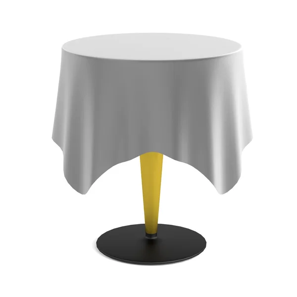 Realistische 3D-Darstellung des Tisches mit Tischdecke — Stockfoto