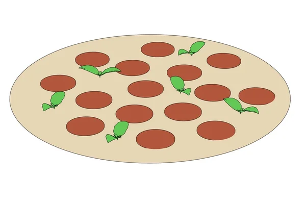 Cartoon-Bild von Pizza-Essen — Stockfoto