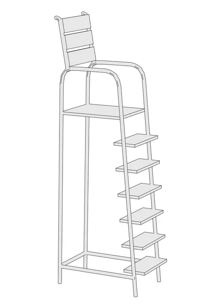 网球椅子的卡通形象 — 图库照片