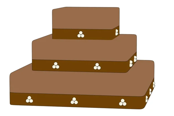 Image de bande dessinée de gâteau de mariage — Photo