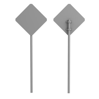 trafik işareti gerçekçi 3d render