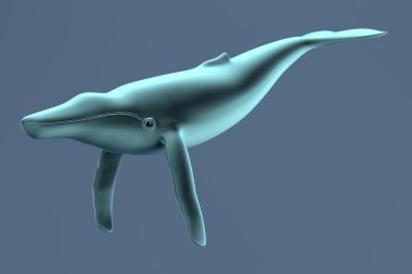 gerçekçi 3d render Whale