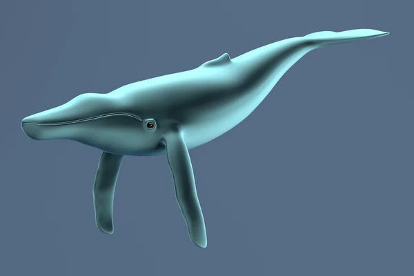 Realistic 3d render of whale — Stock Photo, Image