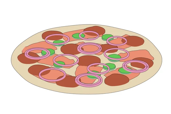 Мультиплікаційне зображення їжі для піци — стокове фото