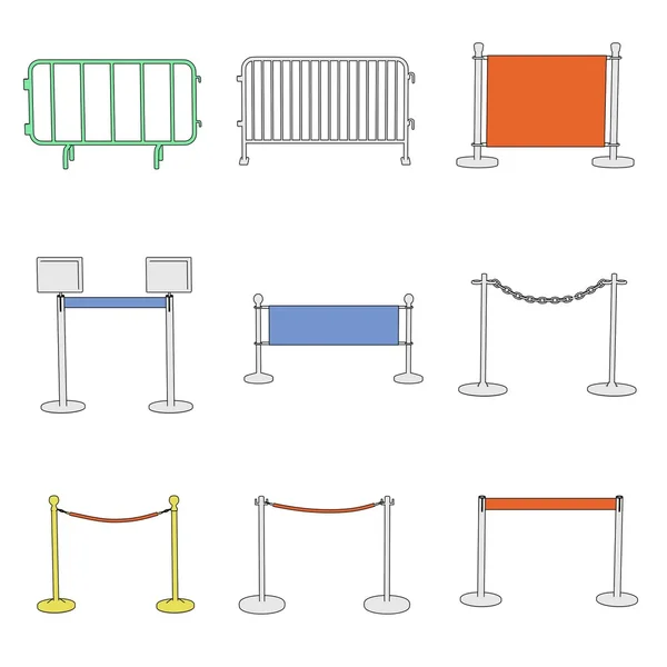 Cartoon image of stand barriers — Stock Photo, Image