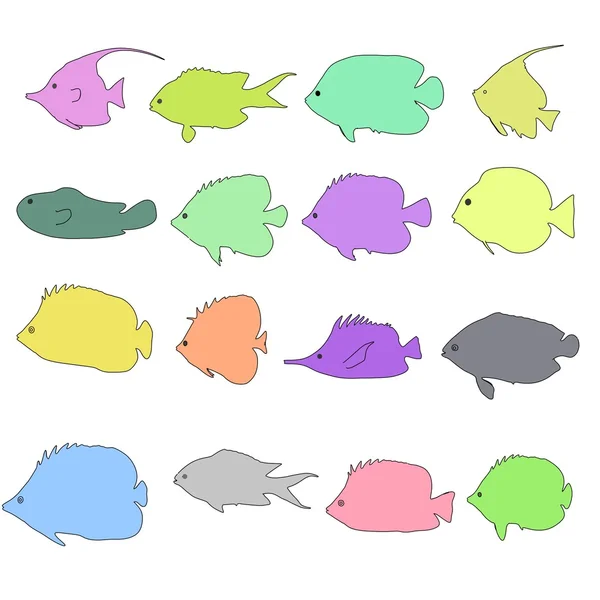 Image de dessin animé de poissons tropicaux — Photo