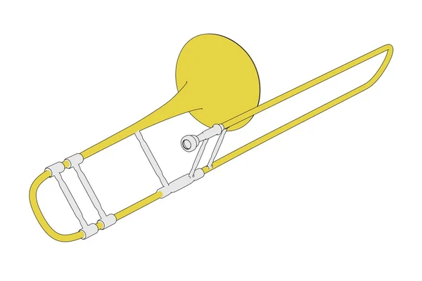 Imagen de dibujos animados del instrumento de trompeta — Foto de Stock