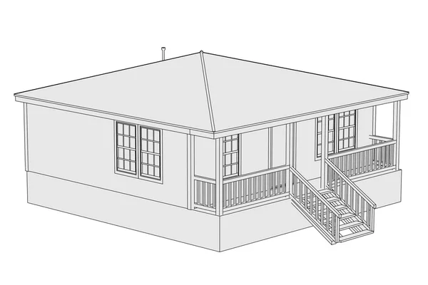卡通形象的我们的房子 — 图库照片