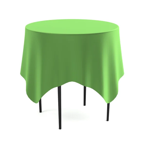 Rendement 3d réaliste de la table avec nappe — Photo