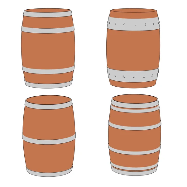 Cartoon image of wine barrels — Stock Photo, Image