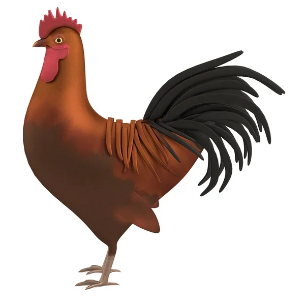 Realistic 3d render of cock bird — Stock Photo, Image