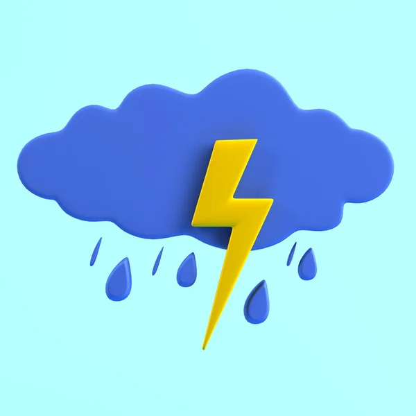 Realistic 3d render of weather icon — Stock Photo, Image