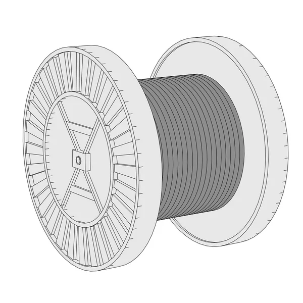 Cartoon image of wire spool — Stock Photo, Image