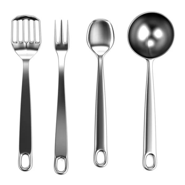 Realistic 3d render of kitchen utensils — Stock Photo, Image