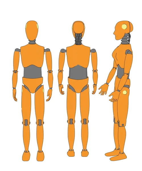 Imagem dos desenhos animados do manequim de teste do carro — Fotografia de Stock