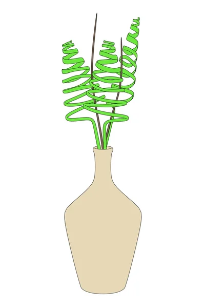 Imagem de desenho animado de vaso com planta — Fotografia de Stock