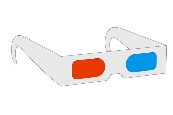 Cartoon image of stereoscopic glasses — Stock Photo, Image