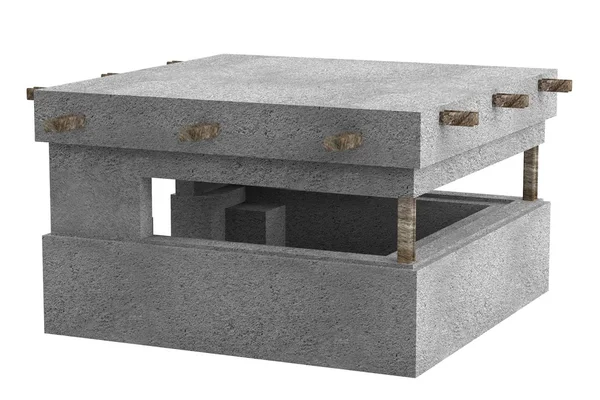 Realistisk 3d render bunker — Stockfoto