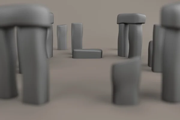 Realistic 3d render of stonehenge — Stock Photo, Image