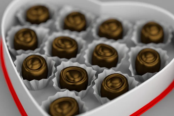 초콜릿의 현실적인 3d 렌더링 — 스톡 사진