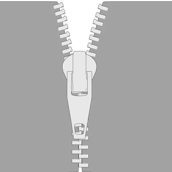 Cartoon image of clothes zipper — Stock Photo, Image