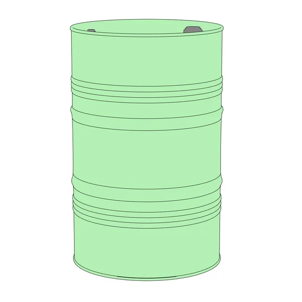 Cartoon image of metal barrel — Stock Photo, Image