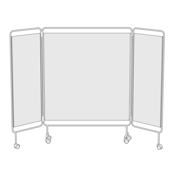 Cartoon image of folding screen — Stock Photo, Image