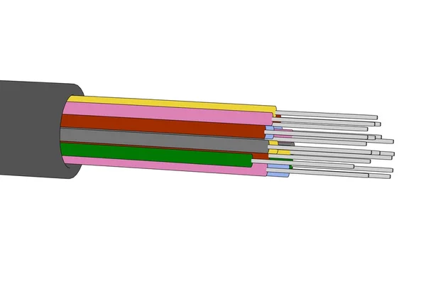 Cartoon image of electric cable — Stock Photo, Image