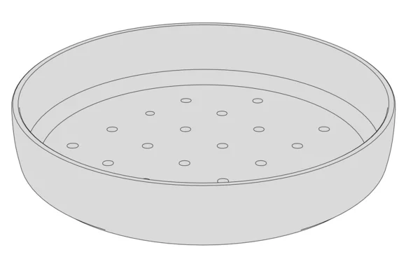 접시 그릇의 만화 이미지 — 스톡 사진