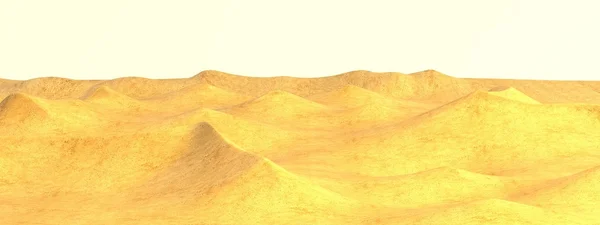Realistische 3D-Darstellung der Wüste — Stockfoto