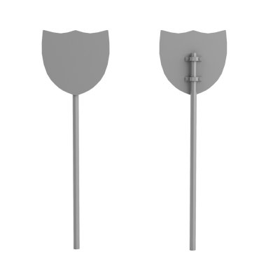 trafik işareti gerçekçi 3d render