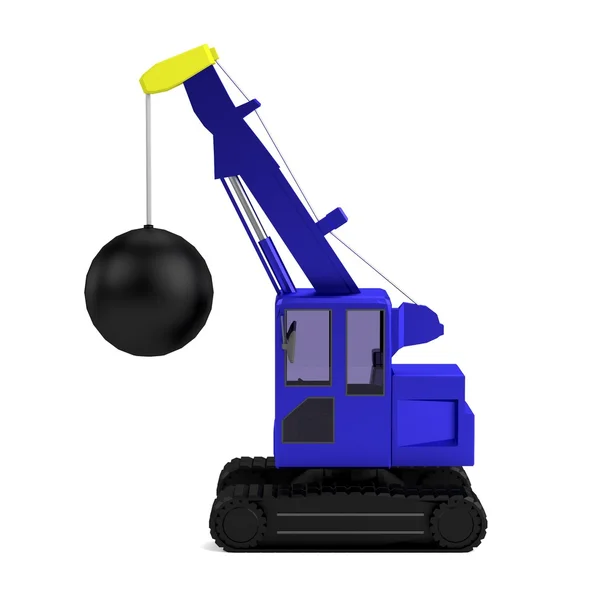 Realistic 3d render of destruction crane — Stock Photo, Image