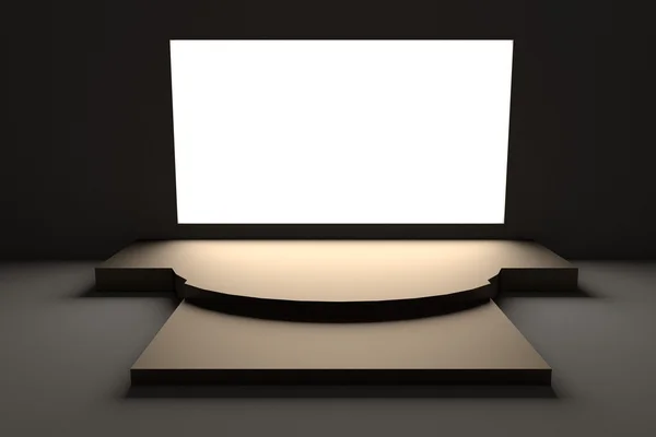 Realistic 3d render of stage — Stock Photo, Image