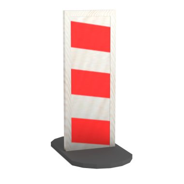 trafik bariyeri gerçekçi 3d render