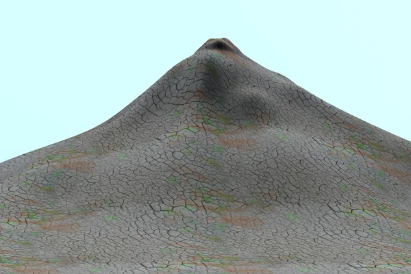 Realistische 3D-Darstellung des Vulkans — Stockfoto