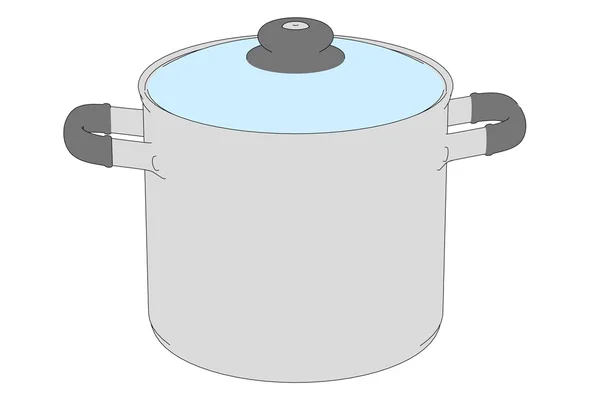 Cartoon illustration of pot — Stock Photo, Image