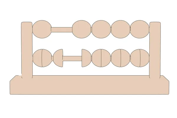 Cartoon afbeelding van houten speelgoed — Stockfoto