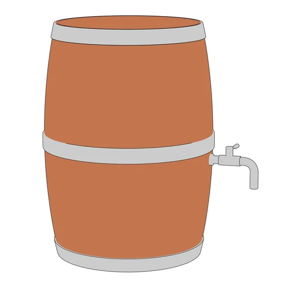 Cartoon image of wine barrel — Stock Photo, Image