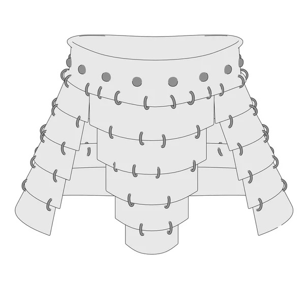 Tasset (装甲的卡通插图) — 图库照片