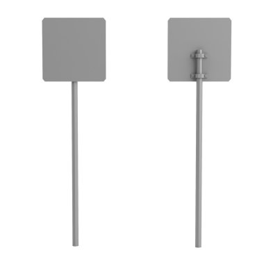 trafik işareti gerçekçi 3d render