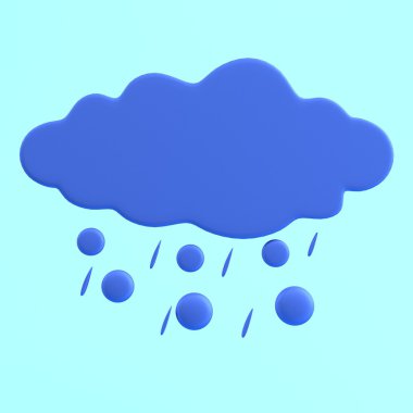 Hava simgesinin gerçekçi 3d render