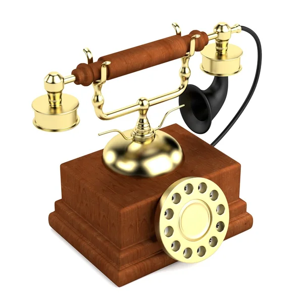 Realistische 3d renderen van oude telefoon — Stockfoto