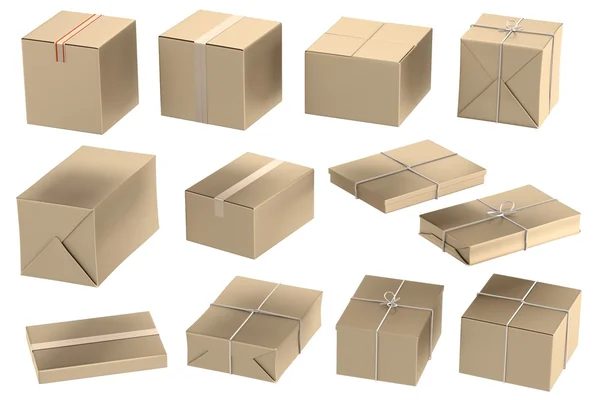 3d render of packages — Stock Photo, Image