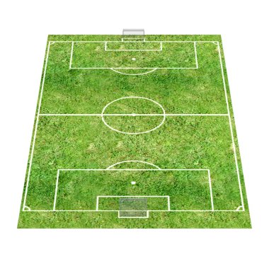 futbol sahası gerçekçi 3d render