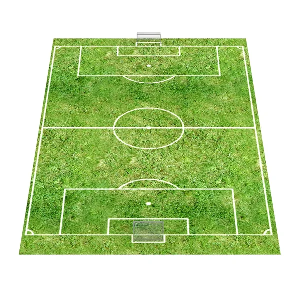 Realista 3d renderizado de campo de fútbol — Foto de Stock
