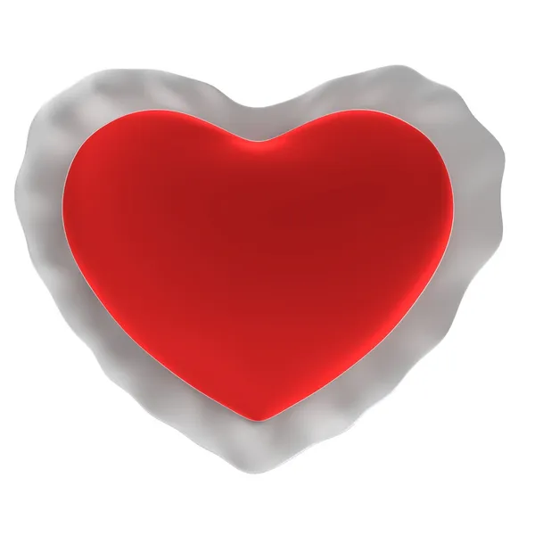 Realistic 3d render of valentine heart — Stock Photo, Image