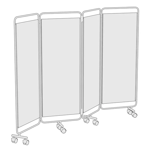 Cartoon image of folding screen — Stock Photo, Image