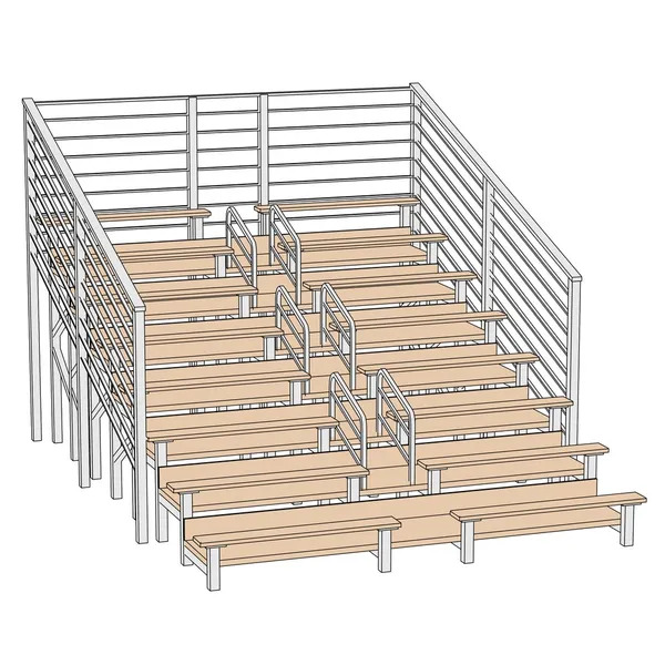 Illustration de bande dessinée de banc de stade — Photo