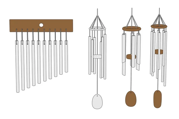 Cartoon image of wind chimes — Stock Photo, Image