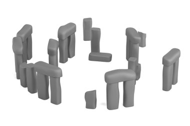 stonehenge gerçekçi 3d render